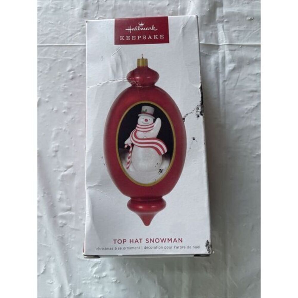 Hallmark Keepsake Christmas‎ Ornament Top Hat Snowman Candy Cane 2022 IOB